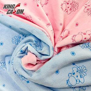 Kingcason directo de fábrica antiarrugas colorido tejido acogedor patrón personalizado estampado pegado tela súper suave para textiles para el hogar - Product Image 2