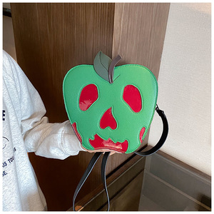 Halloween Personality Funny Ghost <b>Skull</b> <b>Bag</b> Niche Design Color Block Underarm <b>Bag</b> PU Leather Single Shoulder <b>Bag</b> - Product Image 1