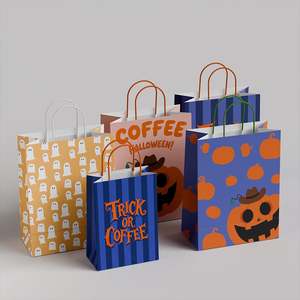 Customized Brown <b>Craft</b> Kraft Paper Bag for Takeaway Food & Gifts Durable Classic Style with Own Logo Print for Promotions - Product Image 1
