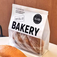 Sacs d'Emballage Alimentaire à Fenêtre pour Pain Grillé, Sacs Scellés sur Huit Côtés pour Pain/Croissant, Sacs Personnalisés avec Logo