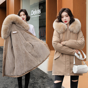Manteau D'Hiver Décontracté en Fourrure Pas Cher pour Femmes, Parka pour Femmes avec Col en <span class=keywords><strong>Laine</strong></span>, Vestes D'Hiver pour Dames, Vêtements D'Hiver Féminins - Product Image 5