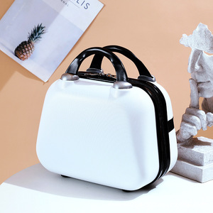 Bolsa de Cosméticos Estilo Coreano para Mujer, 14 Pulgadas, Material ABS, Mini Bolso de Viaje, Color Sólido, Uso Diario - Product Image 2