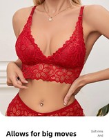 Siap Kirim Set Bra dan Panty Seksi Model Segitiga Tanpa Kawat Push-Up untuk Wanita, Lingerie Transparan Tanpa Jahitan dengan Desain V Dalam
