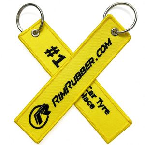 <b>Custom</b> Woven Jet Aviation Flight Logo Embroidery Keychain Personalized <b>Key</b> Tag - Product Image 1