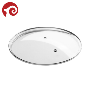 Casseroles en <span class=keywords><strong>fonte</strong></span> avec couvercle de wok à <span class=keywords><strong>d</strong></span>ôme normal Couvercle en verre trempé pour casseroles en <span class=keywords><strong>aluminium</strong></span> - Product Image 2