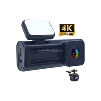 Caméra embarquée 2 voies 2K+1080P WIFI, DVR de véhicule connecté, mini application mobile de contrôle, caméra embarquée