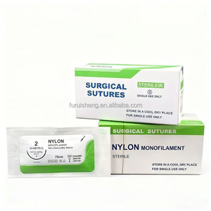 Suprimentos Hospitalares Veterinários, Sutura Cirúrgica Não Absorvível de Nylon e Polipropileno, Fabricante de 75cm, 90cm, 120cm, 150cm - Product Image 1