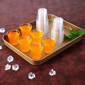 2oz Printing Disposable Hard <b>Plastic</b> Round <b>Cups</b> PS Shot Glasses Single Wall Style for Tea Drink Juice Fruit Milk Wine Beverages - Product Image 4