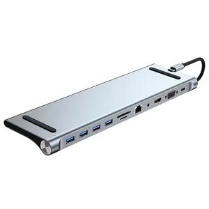 <span class=keywords><strong>USB</strong></span> <span class=keywords><strong>C</strong></span> 11 trong 1 máy tính xách tay Docking Station <span class=keywords><strong>Multiport</strong></span> <span class=keywords><strong>Adapter</strong></span> <span class=keywords><strong>USB</strong></span> <span class=keywords><strong>C</strong></span> HUB với Gigabit Ethernet RJ45 4k 100W PD VAG 3.0 <span class=keywords><strong>USB</strong></span> SD/ft - Product Image 6