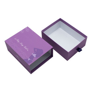 Boîtes cadeaux de luxe personnalisées en papier kraft, style tiroir, pour vêtements, cosmétiques, perruques, chaussettes, fourrures - avec gaufrage et pelliculage mat - Product Image 3