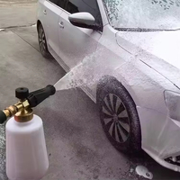 Canon à mousse en laiton Amare, directement de l'usine, buse réglable, réservoir d'eau de 2 L, lavage de voiture, pulvérisation à haute pression d'eau, 4000 PSI, blanc neige 1