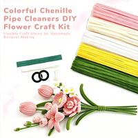 Vente en gros de tiges en chenille, nettoyeurs de pipe, couleurs assorties, 100 pièces, bâtonnets moelleux et duveteux de 6 mm et 8 mm pour l'artisanat, le bricolage et les fournitures artistiques