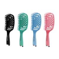Styler Flexible barbier hommes voyage Logo personnalisé Denman Extension de cheveux bouclés humides démêlante brosse à cheveux