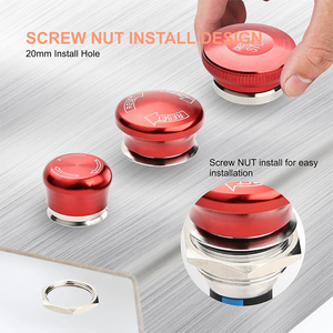 สวิตช์หยุดฉุกเฉินแบบกดดึง หัวเห็ดสีแดง ขนาด 22 มม. แบบ NO NC ปกติเปิด - Product Image 4