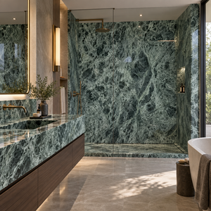 UnionStone Bvlgari Marbre Vert Grande Dalle Naturelle Polie Brillante Haute Qualité Luxe Moderne Cuisine Salle à Manger Murale Garantie 1 An - Product Image 2
