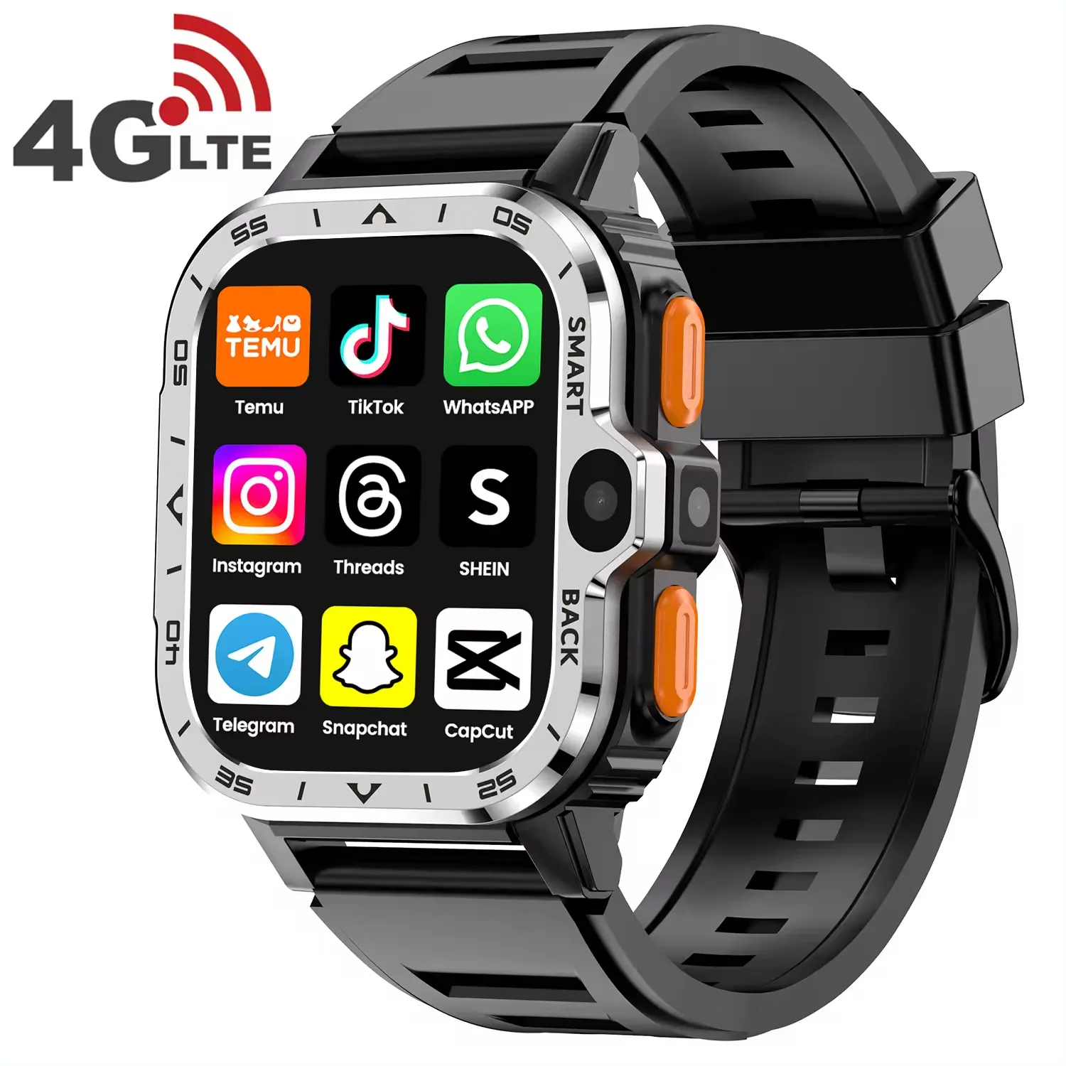 Android 4g Carte Sim Téléphone Mobile Smartwatch S8 Ultra S9 Gps Wifi Double Caméra Vidéo Hommes Mode Hombre Pgd Smart Watch