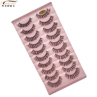 Faux cils de vison 18mm cils Pack 3D vison bouclés Faux cils de vison Volume cils dramatiques
