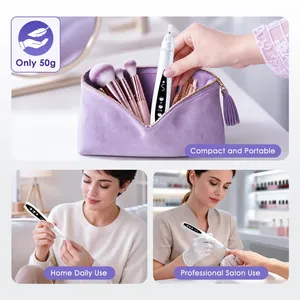 Taladro Eléctrico Inalámbrico Recargable por USB para Uñas, 5 Velocidades, Pantalla LCD, Bajo Ruido, con 5 Puntas de Pulido, Kit con Lámpara UV Integrada - Product Image 6