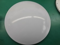 Plafonnier rond en PVC PC de 38 cm et 40 cm, personnalisable directement en usine, surface en nacre, tout blanc, incassable