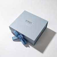 Boîte cadeau rigide de luxe écologique à rabat magnétique haut de gamme personnalisée avec ruban et logo sur mesure pour les soins de la peau, les produits de bain et de corps, les parfums