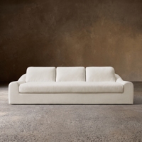 Canapé Jennifer à dossier bas, luxe moderne, sur mesure, tissu de performance, rembourré, pour salon, hôtel, fabricant de meubles