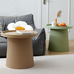 Mesa de centro moderna al por mayor, mobiliario interior colorido, mesas redondas regulares de plástico - Product Image 1