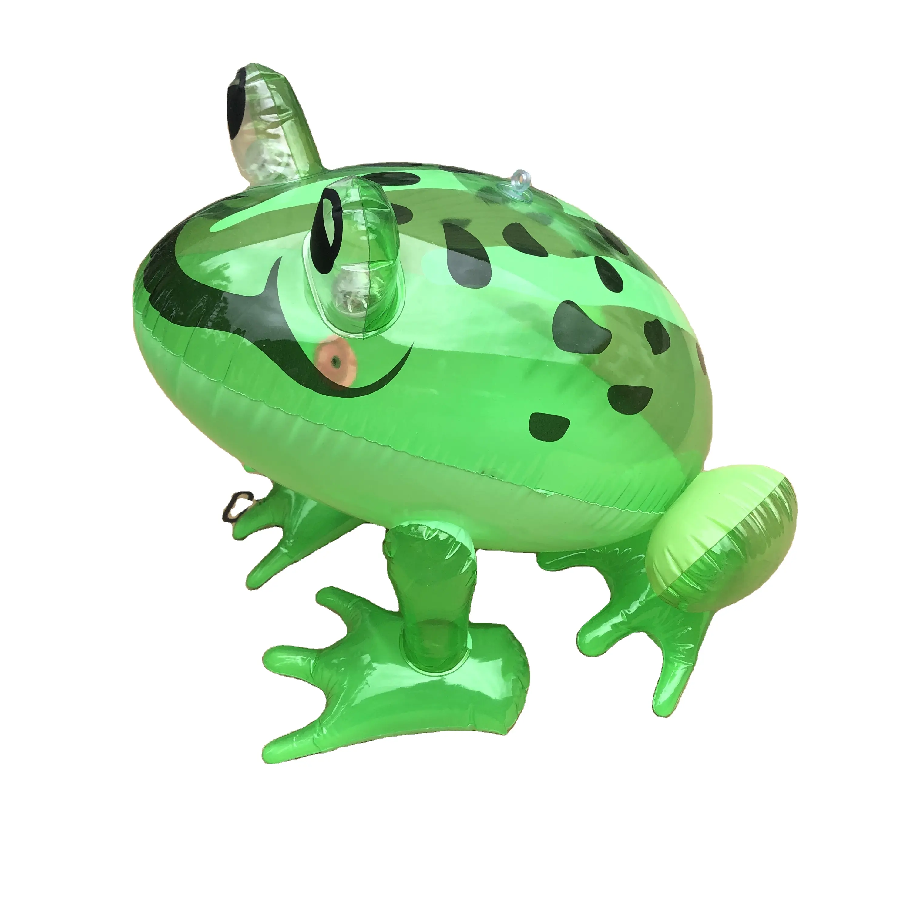 बड़ा स्टॉक शीर्ष गुणवत्ता वाला इन्फ्लैटेबल कार्टून मेंढक पशु खिलौना उपहार इन्फ्लैटेबल हरा मेंढक गुब्बारा आउटडोर