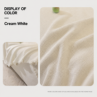 Housse de canapé en velours Teddy pour l'automne et l'hiver, imperméable, résistante aux rayures, housse complète en une seule pièce, serviette de canapé, coussin pour salon