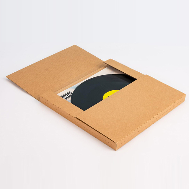 Kraft Vinyl Record Shipping Boxes LP Mailers Album Cardboard Box for Shipping Packing Moving Storage