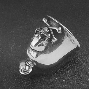 Colgante de Acero Inoxidable 316L Estilo Hip Hop, Motocicletas, Calavera, Campana, Tema Religioso Cristiano, Regalos Unisex, Fiestas, Amuletos, Joyería - Product Image 6
