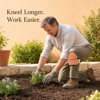 Genouillères réglables en cuir PU avec coussinets antidérapants en EVA et sangles en néoprène pour la pose de carrelage, le revêtement de sol et les travaux de jardinage (vente en gros)