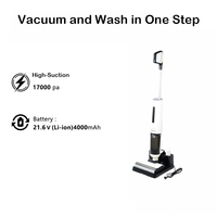 Nettoyeur de sol électrique domestique sans fil, à batterie, avec fonction autonettoyante, brosse sans fil et filtration HEPA, pour nettoyage humide et sec