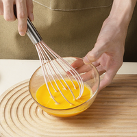 Spatule en silicone avec fouet, ensemble d'ustensiles de cuisson antiadhésifs de qualité alimentaire pour étaler la crème, mélanger et cuisiner