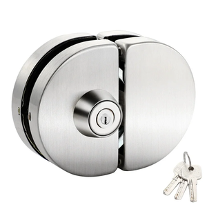 Cerradura de Puerta de Vidrio para Oficina, de Acero Inoxidable, con Doble Cerrojo Giratorio, Operada con Llave, para Vidrio de 1/2'' (10-12 mm), Resistente - Product Image 5