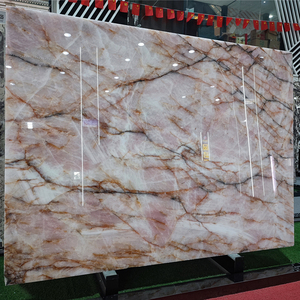 Goldtop ODM/OEM hiện đại sang trọng phong cách Hồng thạch anh gạch với Nâu tĩnh mạch không thấm nước cho biệt thự và khách sạn tấm - Product Image 2