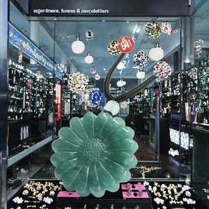 Оптовые подвески из драгоценного камня в форме цветка, из нефрита, синего цвета, модные ювелирные изделия, подарок - Product Image 2