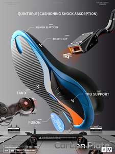 Đế giày thể thao bằng sợi carbon thật, có lớp phủ đàn hồi, dành cho chạy bộ, bóng rổ, bóng đá, điền kinh, dành cho chuyên gia. - Product Image 2