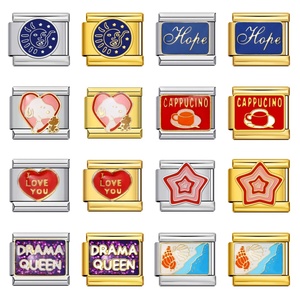 Wholesale Italian Charm Link Golden Cute Cartoon Italian Charm Bracelet Stainless Steel Bracelet Fashion Jewelry Mother Day Gift - Product Image 2