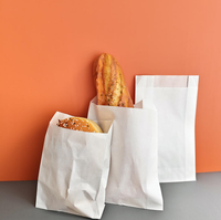 Sacs de boulangerie à fond plié biodégradables, durables, écologiques, résistants à la graisse, en papier kraft de qualité alimentaire, avec logo personnalisé pour gâteaux, vente en gros
