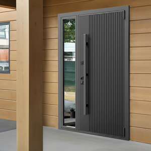 Conforme à la norme EN Aluminium design de luxe balcon verre immeuble de bureaux sortie coupe-feu porte en acier pour hôtel - Product Image 1