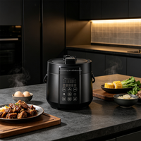 Mini-cuiseur à pression électrique 1,6 L compact multifonction pour la maison