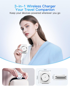แท่นชาร์จเร็ว 15W แบบพับได้ 3 in 1 พร้อมโลโก้สั่งทำพิเศษ สำหรับนาฬิกาและโทรศัพท์มือถือ - Product Image 2