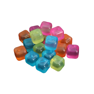 Cubitos de hielo reutilizables sin BPA de calidad alimentaria Cubitos de hielo de plástico Colorido Whisky Cubitos de hielo recongelables - Product Image 3