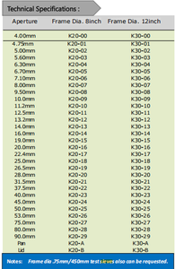 Juego de tamices estándar para pruebas de distribución de tamaño de agregados y polvos - Product Image 3