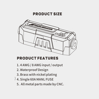 MS-1014MANL Porte-fusible de haute qualité, étanche, plaqué or, 60A, fil de cuivre pur, amplificateur et haut-parleur