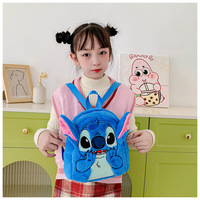 Nouveau sac à dos mignon cousu, sac à dos en peluche de dessin animé, sac de rangement multifonctionnel, cadeau pour enfants