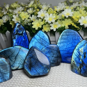 Chất Lượng Cao Ma Quỷ Màu Xanh Labradorite Đồ Trang Trí Chữa Bệnh Tinh Thể Tự Nhiên Màu Xanh Sâu Labradorite Freeform Cho Trang Trí Nội Thất - Product Image 5