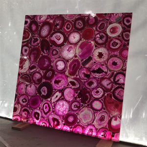 Dalles de pierre onyx rose, pierres semi-précieuses roses, carreaux pour décoration intérieure - Product Image 1