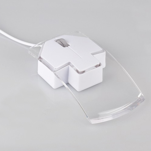 Ratón de ordenador con cable usb con luz en forma de flecha novedad