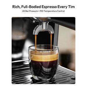 EUHOMY Espresso Machine With Grinder 20 Bar 58mm Portafilter Semi Automatic Stainless Steel <b>Coffee</b> <b>Maker</b> - Product Image 3